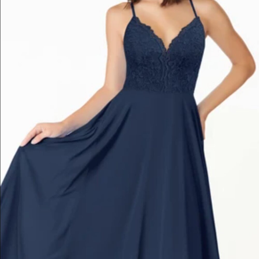 Azazie Sonya Bridesmaid Dress - Navy